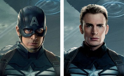 Captain America mit und ohne Maske